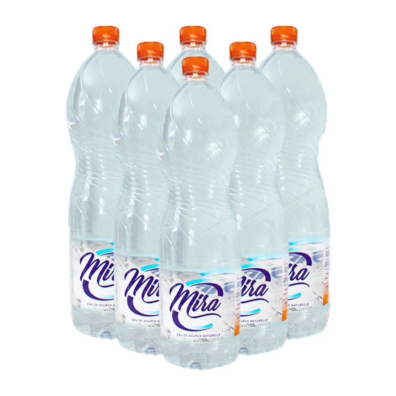 Mira Lot de 6 eau minérale 1,5 Litres