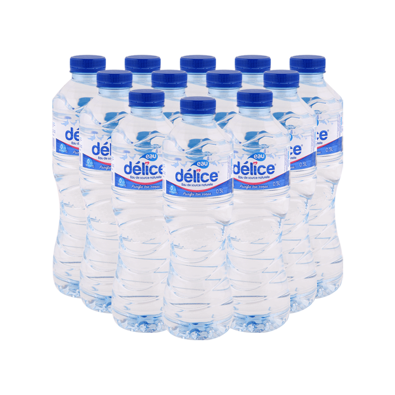 Délice Lot de 12 eau minérale 0.5 Litre