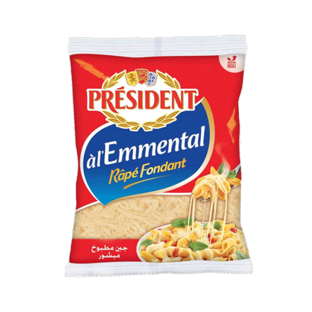 Fromage Fondu Râpé à l'Emmental Président 110gr