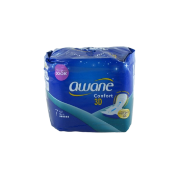 Serviettes hygiéniques Awane 3D confort 7 Pièces