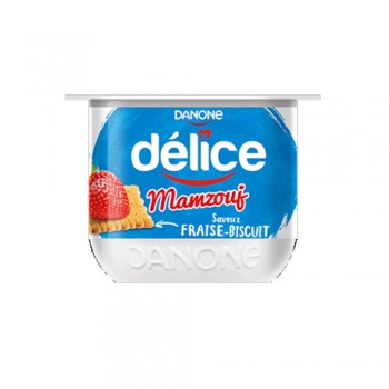 Yaourt brassé fraise et biscuit Délice Mamzouj 70gr