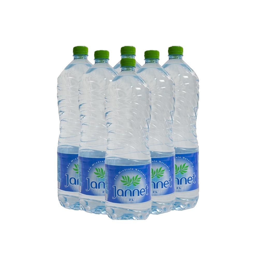 Lot de 6 eau minérale Jannet 2 l