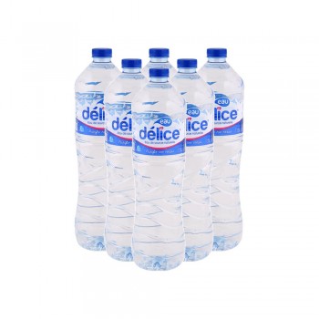 Lot de 6 eau minérale Délice 1.5 l