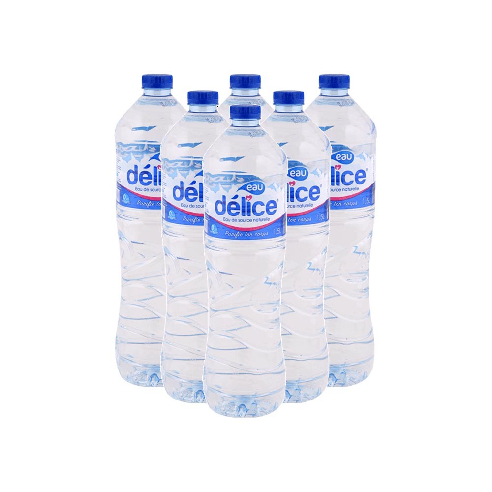 Lot de 6 eau minérale Délice 1.5 l