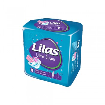 Serviettes hygiéniques ultra super Lilas 8 pièces