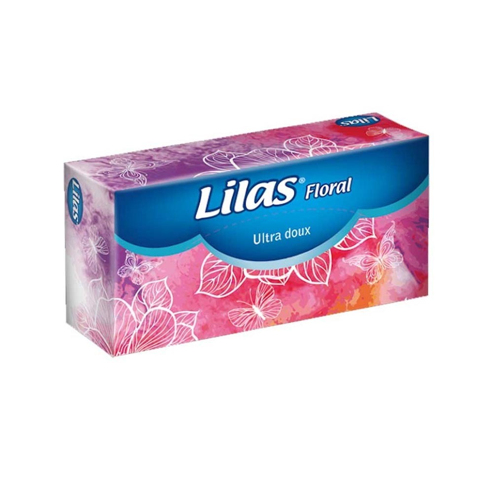 Distributeur de mouchoirs floral ultra doux Lilas 150